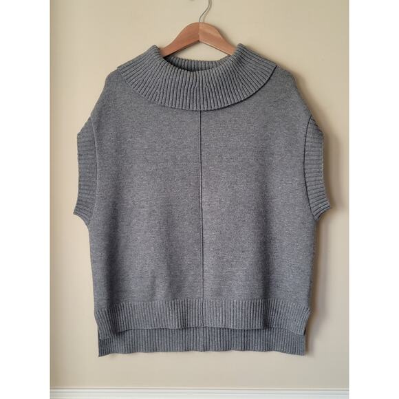 Moth Anthropologie Gray Cowl Neck Sleeveless Sweater Women's Small - Picture 1 of 9